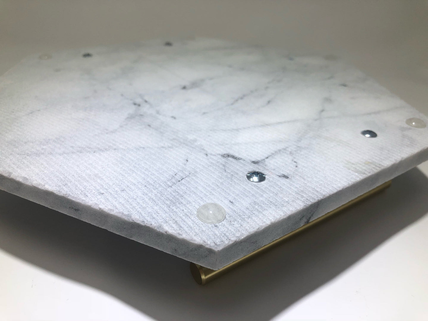 Marble and Gold Hexagon Tray - Botanical - Roshae Designs